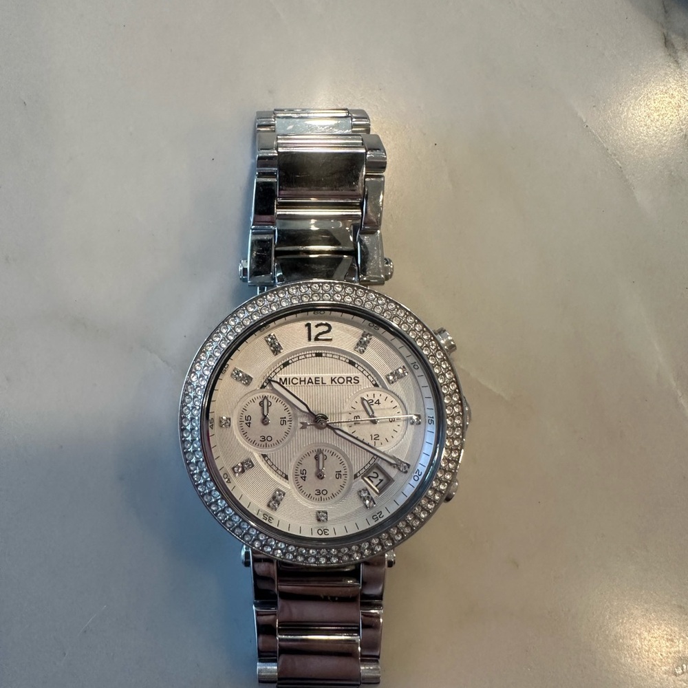 Michael Kors Silver Chronograph Watch